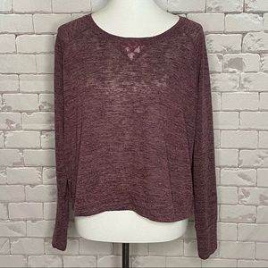 Victoria’s Secret Crop Sweater With Lace Detail